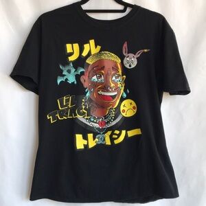 Lil Tracy black cartoon tears T-shirt
